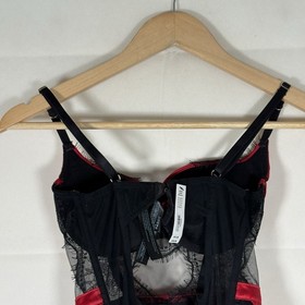 Ann Summers Adalicia Basque Red/Black - Size Small B-C Brand New with Tags