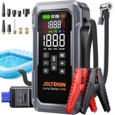 6000A 160PSI 9-in-1 Car Battery Jump Starter with Air Compressor  Air Blower A