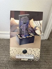 Modern Expressions LED Slate Wall Fountain Color Changing. Tabletop