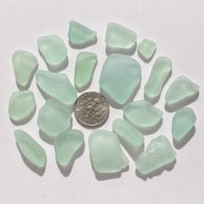 GENUINE SEAFOAM SEA GLASS LOT FROM PUERTO RICO GOOD FOR JEWELRY PENDANTS MORE