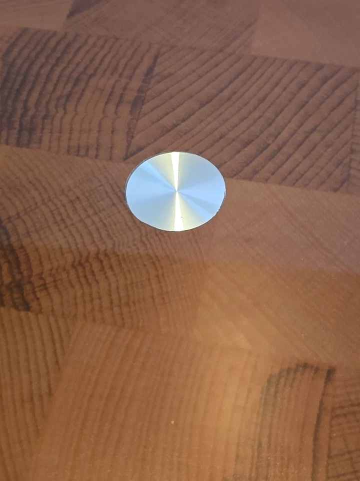 Round 15 Inch Tempered Glass Cooks Essentials Lazy Susan Brown Wood Grain Look - Image 2 of 4