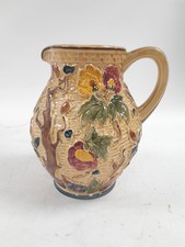 Vintage Indian Tree H J Wood Pitcher Jug Hand Painted Preowned 8" Tall.