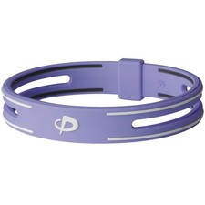 Phiten S-Pro Silicone Titanium Bracelet Purple - 7.5 Inch