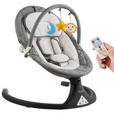 VEVOR Baby Swing 5-Speed Rocker w/ Remote Toy Bar  Lullabies