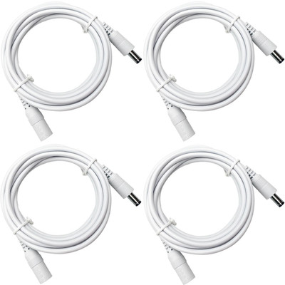 4 Pack 6Ft 2M DC Power Extension Cable, 4PCS DC 12V Power Adapter Extension Cord