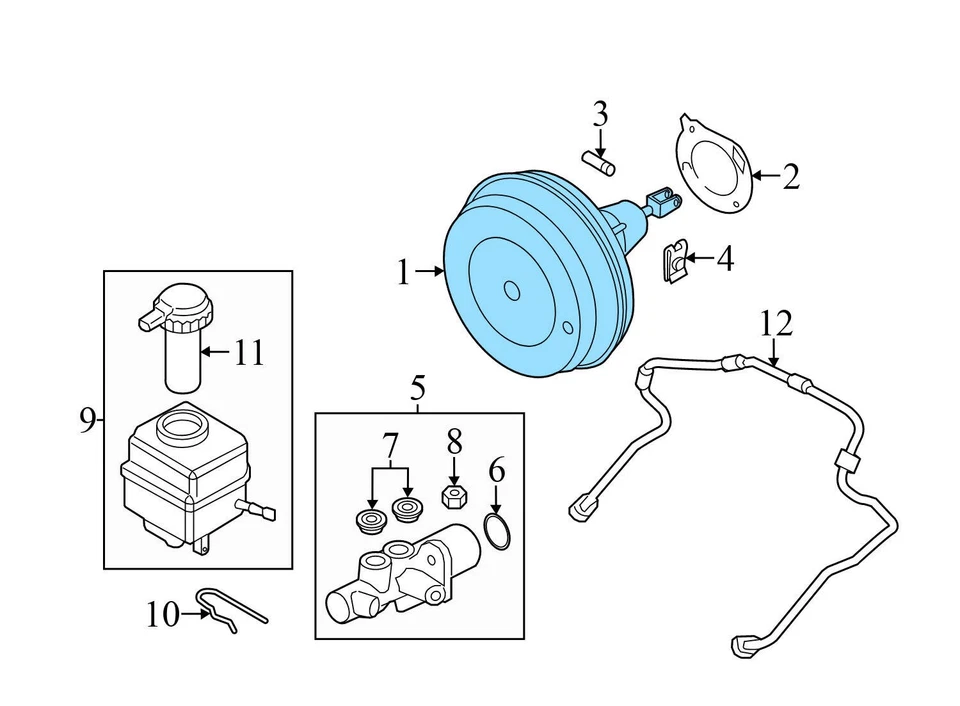 2014-2016 BMW 535D XDRIVE - Power Brake Booster 6792956 - Image 4 of 4