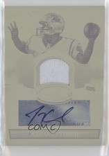 2010 Bowman Sterling Relics Printing Plate Yellow 1/1 Jimmy Clausen Auto 0tw4