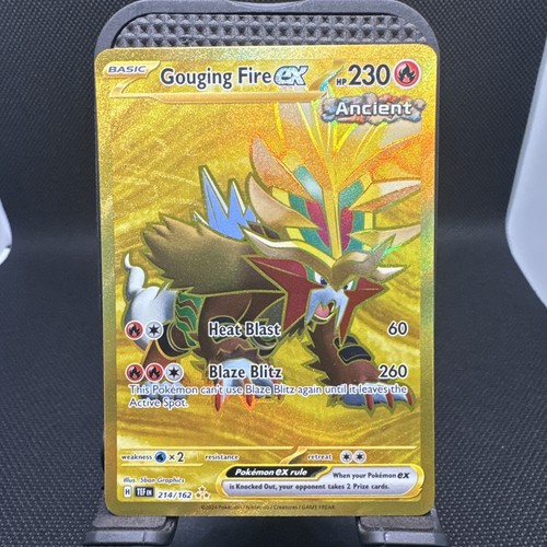 GOUGING FIRE EX 214/162 HYPER RARE TEMPORAL FORCES POKEMON HOLO NEAR MINT