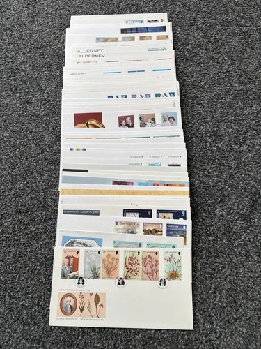 Job Lot of 48 Guernsey First Day Covers & Covers FDC's 1976 - 2008 Lot #N59