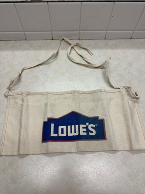 #ad Vintage Lowes Lowe#x27;s Lumber Hardware Store Nail Apron $7.99
