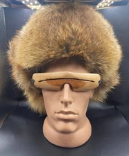 Handmade Replica of Inuit Yupik Eskimo Snow Goggles – Wooden Collectible Art