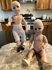 Jointed Porcelain Dolls for Doll Making, 10" tall Each, set of 2, EUC