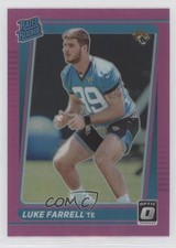 2021 Panini Donruss Rated Rookie Optic Holo Pink Preview Luke Farrell #P-307 0b3