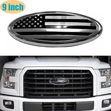 9inch For Ford F-150 F-250 F-350 US Flag Front Grille Tailgate Emblem Oval Badge