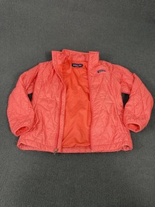 Patagonia Jacket Kids 10 Pink Quilted Puffer Full Zip Insulated Coat Winter
