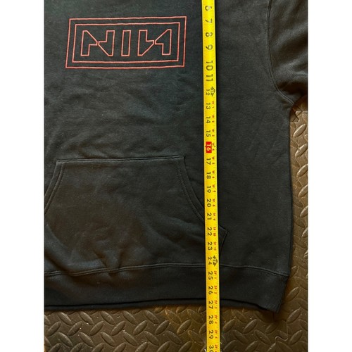 Disney Tron Ares Nine Inch Nails NIN Hoodie Black Red Graphic Sweatshirt Mens L - Afbeelding 7 van 8