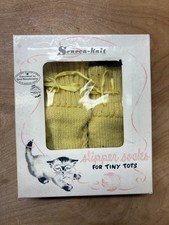 Vintage Baby Toddler Slipper Socks 1960s by Seneca-Knit in Box