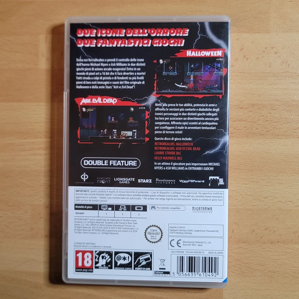 Halloween Ash vs Evil Dead RetroRealms Double Feature Nintendo Switch + CARTE, foto 3 di 4