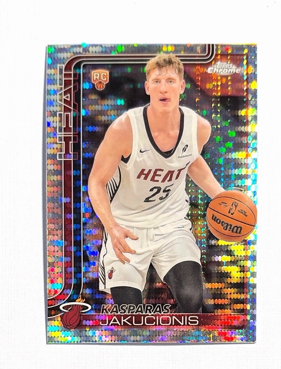 Kasparas Jakucionis ~ 2025-26 Topps Chrome ~ Pulsar Refractor #270 Rookie