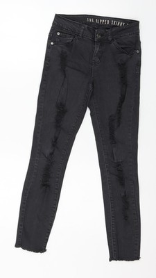 16 graue Denim Skinny Damenjeans Größe 6 L26 in