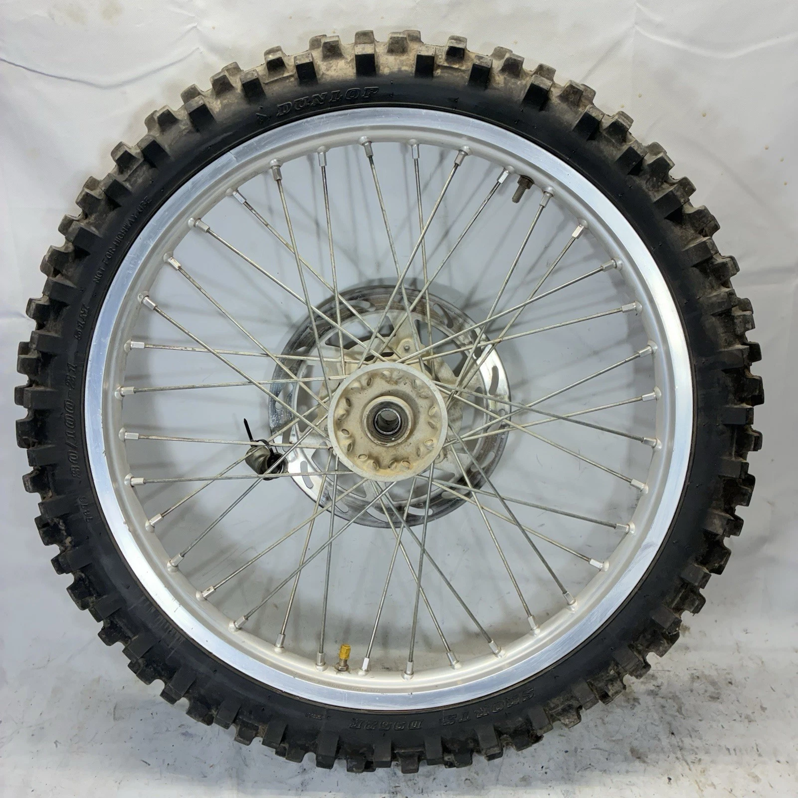 1996 - 2000 Suzuki Rm125 Rm 125 Front Wheel Rim Hub Tire CRACKED