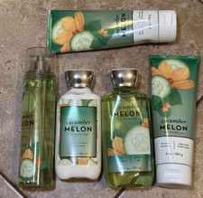 Bath  Body Works Cucumber Melon Body Lotion, Mist and Shower Gel 5-Piece Bundle