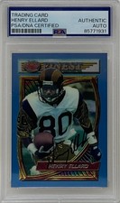 Henry Ellard Signed 1994 Topps Finest Los Angeles Rams NFL Football Card 102 PSA