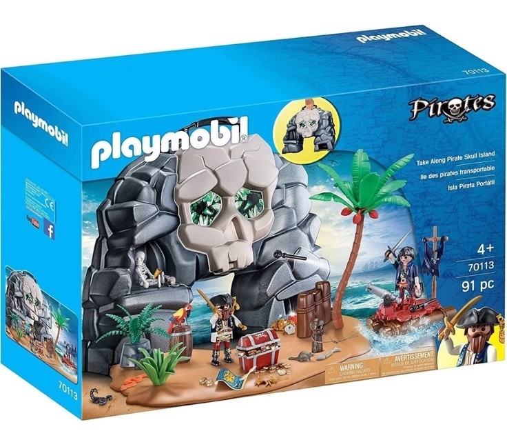 Playmobil Pirates Take Along Pirate Skull Island Playset NIB Set
