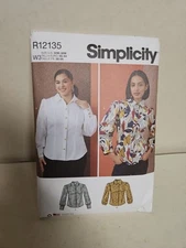 Simplicity Women's Blouse Sewing Pattern R12135/ S3002 UNCUT!