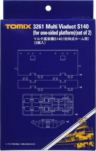 Multiviaducto calibre N TOMIX S140 para plataforma opuesta 2 juegos 3261 ferrocarril | Zustand: New