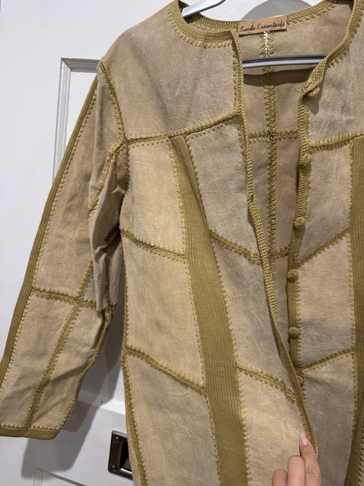 Vintage Suede Essentials Patchwork Suede Coat - image 2