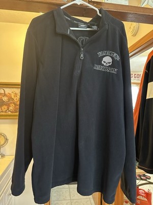 Mens 2XL 1/4 zip  Harley Davidson Fleece Pullover