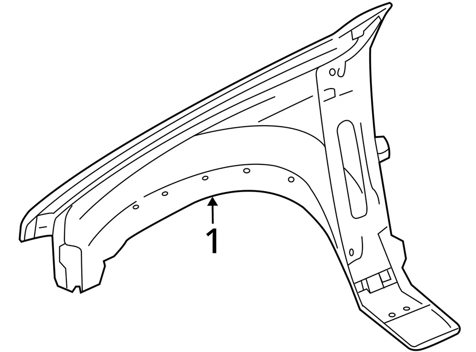 2002-2010 Mercury Mountaineer Driver Fender WGD2Q - Image 3 of 3