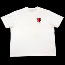 Burberry Halfhorse Embroidered Logo White Tee T Shirt Size XXL 2XL Designer B1