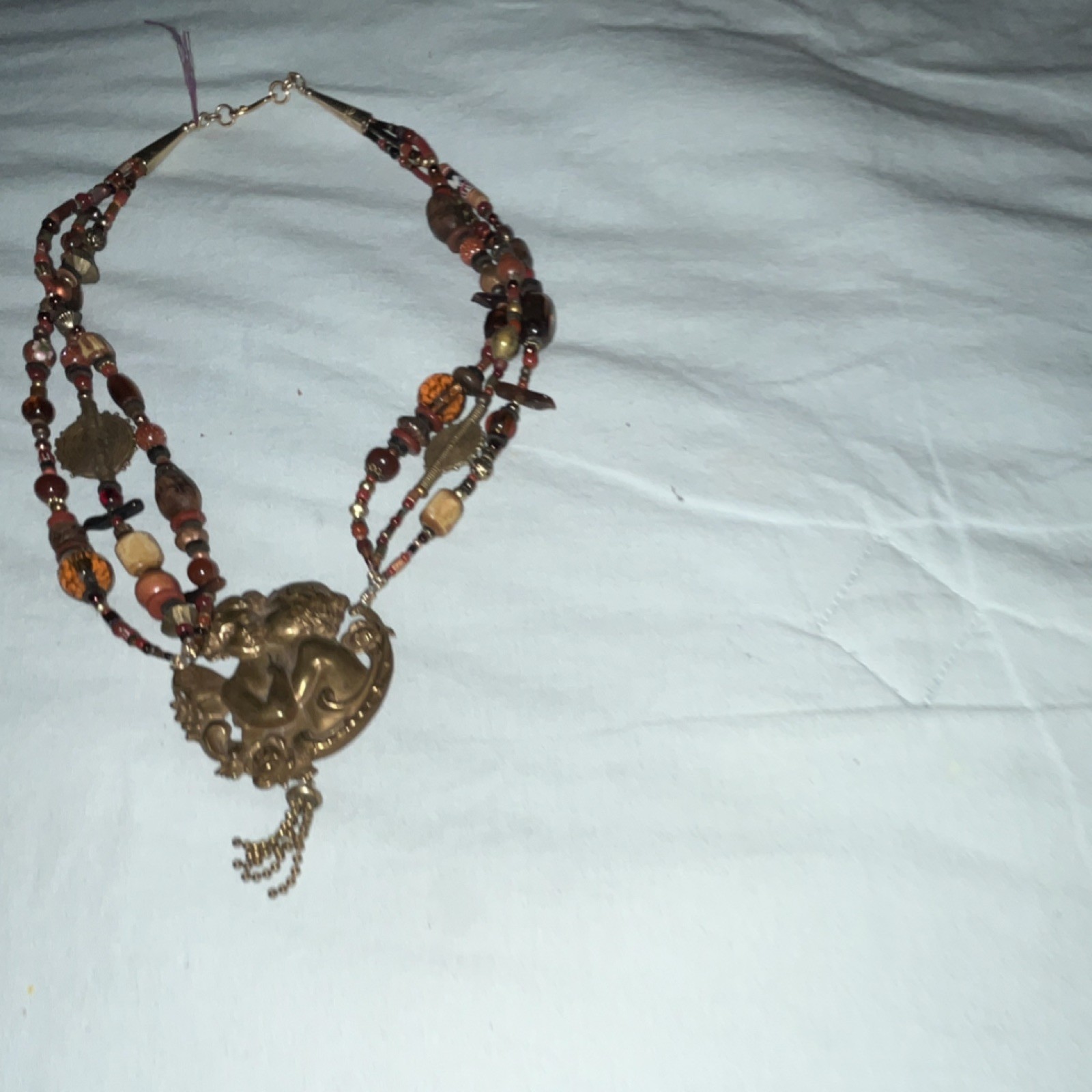 Nance Lopez Handcrafted Beaded Statement Necklace… - image 7
