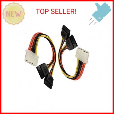 Security-01 2 Pack 4 Pin IDE Female Molex to Female Dual SATA Power Y-Cable Adap