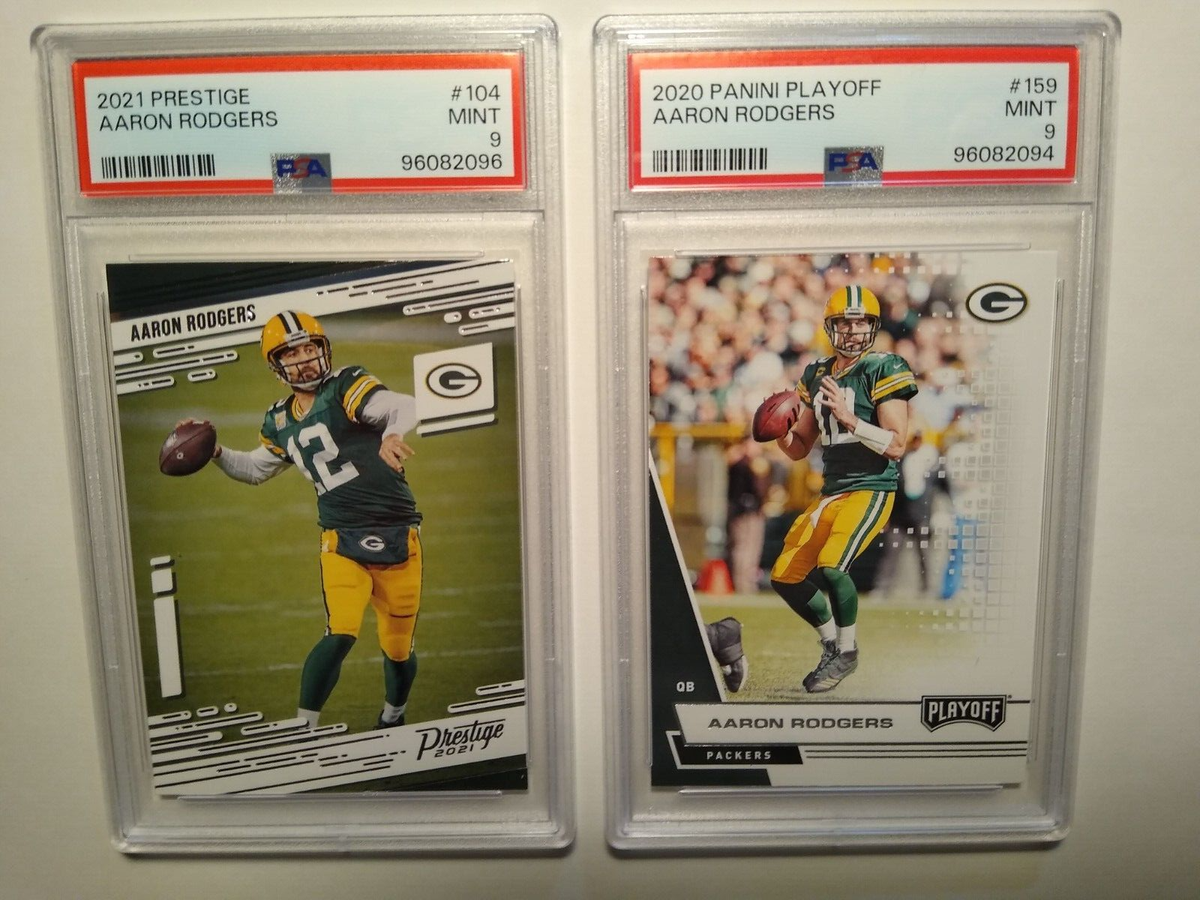 2 Graded Cards-Panini Football Aaron Rodgers PSA 9