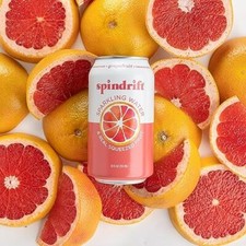 Spindrift Sparkling Water Grapefruit Flavored Made with Real Squeezed Fruit O...