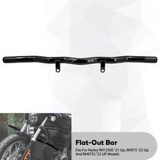 Black Engine Guard Crash Bar Flat-out For Harley Sportster Nightster RH975 22-24