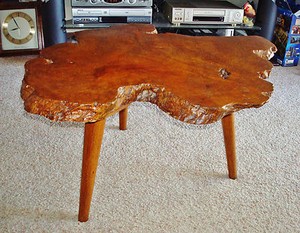Details About Mid Century Modern Redwood Lace Burl 1 3 4 Thick Slab Coffee Table Tripod Leg Details About Mid Century Modern Redwood Lace Burl 1 3 4 Thick Slab Coffee Table Tripod Leg