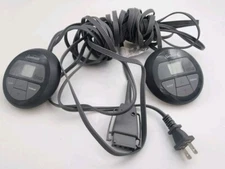 Sunbeam Z85KQ Dual Electric Heating Blanket Controllers 4 Prong Cord