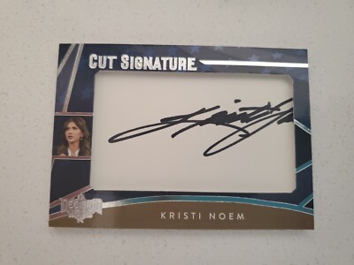 Kristi Noem 2022 Decision Cut Signature Autograph South Dakota