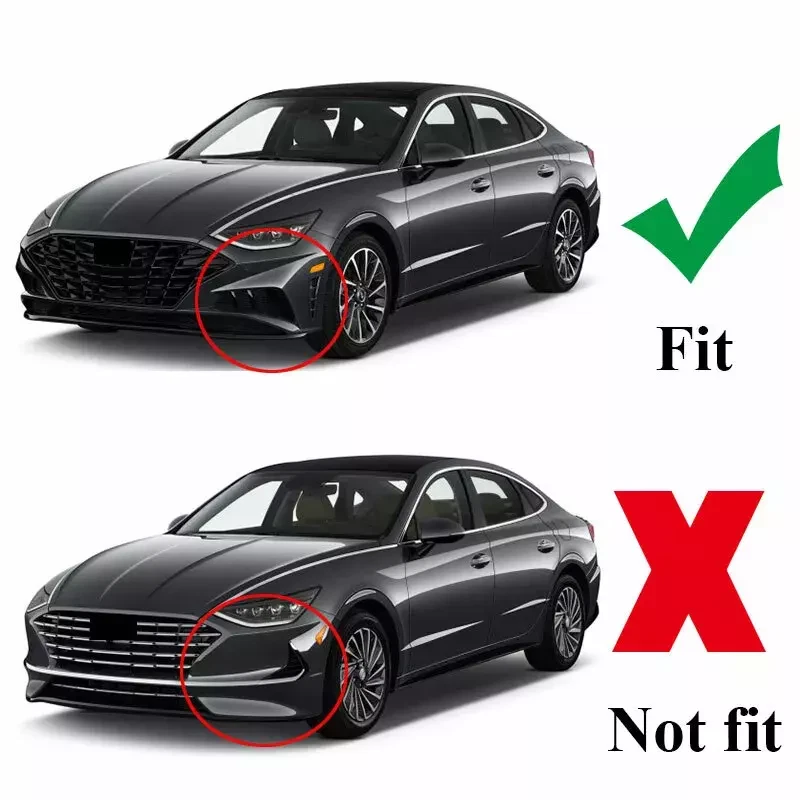 Alerón divisor de labios de parachoques delantero para Hyundai Sonata 20-23 estilo V negro brillante  Foto 2 de 4