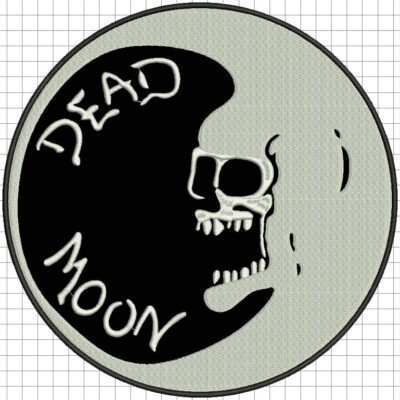 Large DEAD MOON 10'' 25cm embroidered patch - biker back