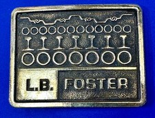 L. B. Foster Company RR Energy Construction Company promo belt buckle