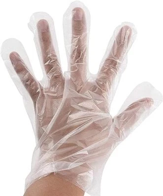 DISPOSABLE GLOVES Disposable Polyethylene Plastic Gloves for Food handling, Cleaning, Cooking PE