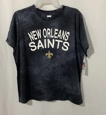 New Orleans Saints Licensed NFL Team Apparel Women’s T-Shirt Black/Gray Large