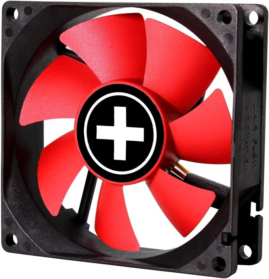 Xilence XPF80.R 80mm Performance PC Gehäuselüfter 3 PIN Lüfter rot/schwarz - Bild 3 von 4