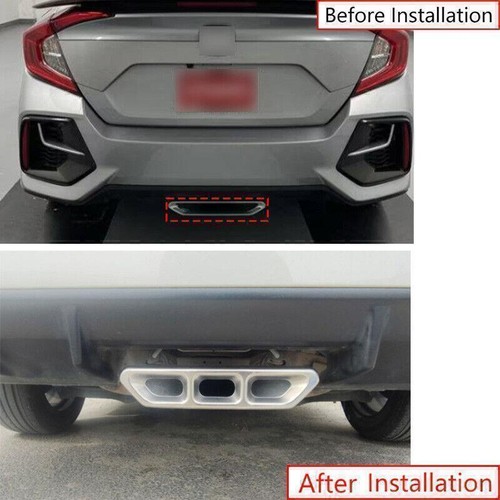 Punta silenciadora tubo de escape trasero acero plateado para Honda Civic Si 2016-2021 1 pieza - Imagen 2 de 4