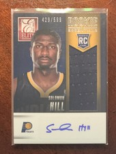 Solomon Hill 2013-14 Elite Basketball Essentials 429/599 RC auto Patch RPA Miami